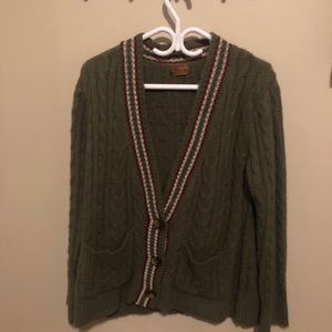Green cardigan